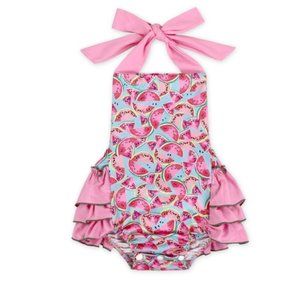 Brand New Watermelon Bubble Baby Romper